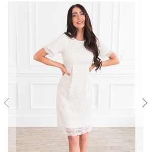 Cream/Off-White dress bought for wedding shower. From NeeSee’s Dresses Boutique.